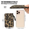 Card Holder for Women,1PC Leopard Pattern Leather Ladies' Slim Wallet,Credit