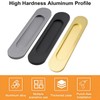 MOROBOR Self-Stick Oval Sliding Door Pulls, 4pcs Brushed Gold Aluminum
