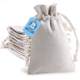 VGOODALL 26PCS Drawstring Pouch Bags, Sachet Bags 3 x 4 Inch Coffee Tea Brew Bags for Party Wedding Home Supplies