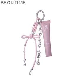 BE ON TIME Vegan Fluffy Plumper with Keyring & Ring Holder Set 3items, Color:01 Sheer Rosy