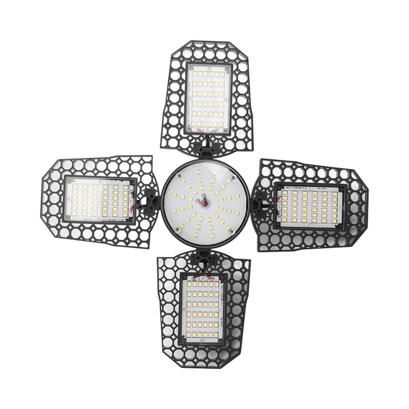 LED Garage Lights Foldable 4 Leaves 100W High Brightness Energy