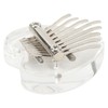 Heart Shaped Thumb Piano Mini Portable Transparent Crystal 8 Keys