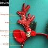 KFZR Christmas Headbands Glitter Elk Antlers Hair Bands Sequin Reindeer