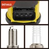 A-Premium Ignition Coil Pack and Iridium Spark Plugs Compatible with