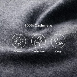 SEECOSY 100% Cashmere Scarf - Warm Soft Ombre Reversible Double-faced Scarf, Gift for Men and Women