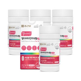 Chong Kun Dang Healthyamine All-in-One Immune Multivitamin for Women 60 Tablets, 4 Boxes (8-Month Supply) / 13 Types of Multivitamins, Iodine / 종근당 헬시아민 올인원 이뮨 멀티비타민 포우먼 60정 4박스 (8개월분)  종합 비타민13종 아이오딘