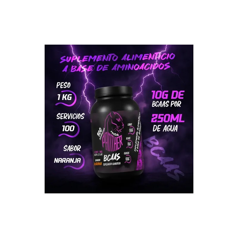 Bcaas Panther Protein 1kg 100 Servicios Varios Sabores