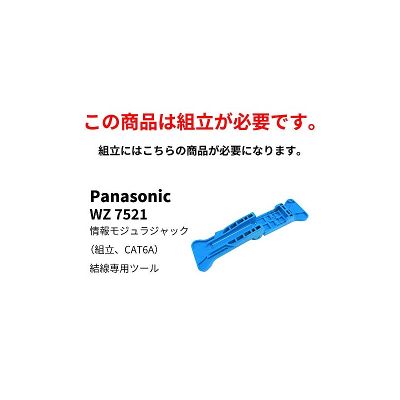 Panasonic WZ7519W Information Modular Jack for LAN Assembly/CAT6A Embedded Type,