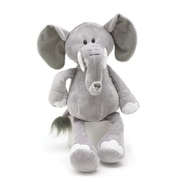 burton+BURTON Gray Elephant with Floppy Legs Plush Figure, Stuffed Animal Toy, 1-inch Height