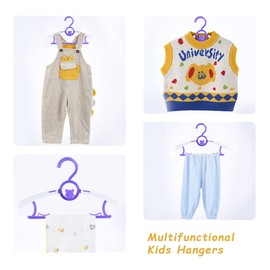 60 Pack Baby Hangers for Closet - Plastic, Kids, Space Saving, Non Slip, Extendable - Mixed Color for Boys & Girls