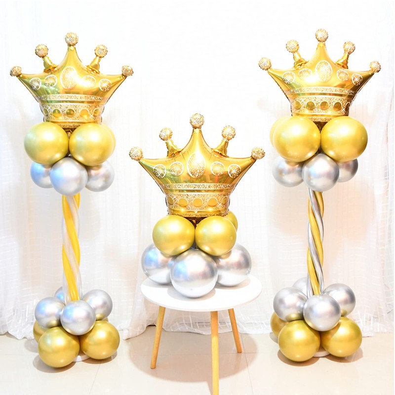 NC 6Pcs Gold Crown Foil Balloons Party Decorations.Birthday Party&Wedding &Bridal