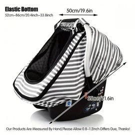Car Seat Covers for Babies,Baby Car Seat Cover for Boys Girls,Windproof Infant Carseat Cover,Kick-Proof Car Seat Canopy