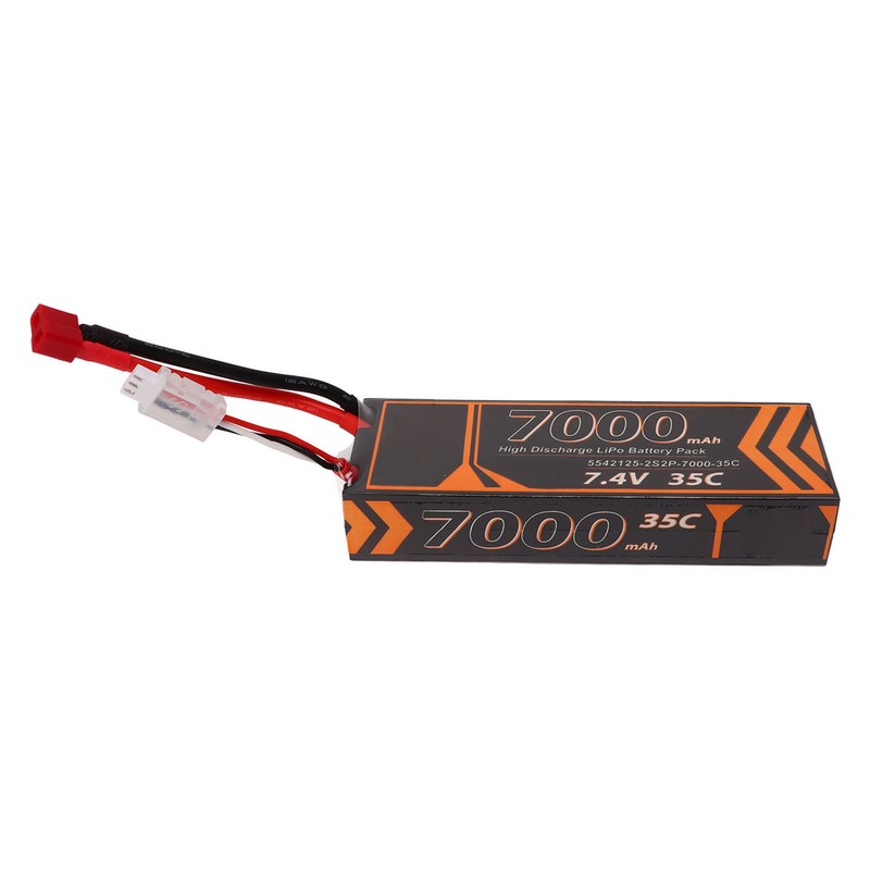 7000mAh Lipo Battery 35C Discharge Rate 7.4V 2S2P T Shape