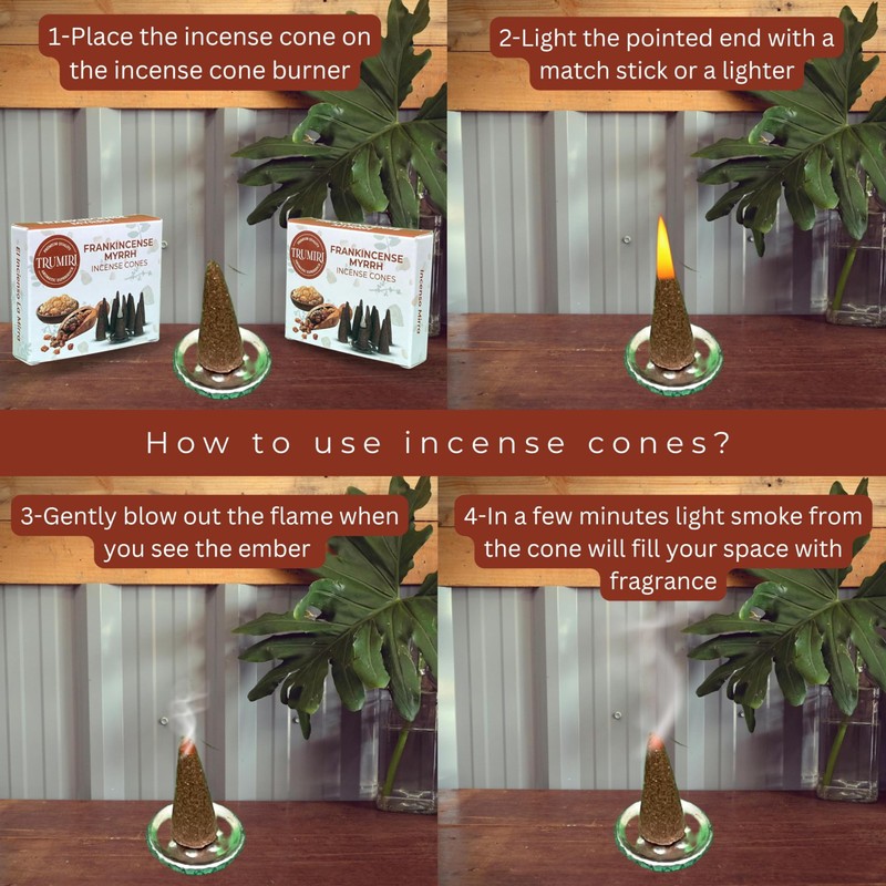 TRUMIRI Frankincense Myrrh - 20 Cone Incense - Dual Pack