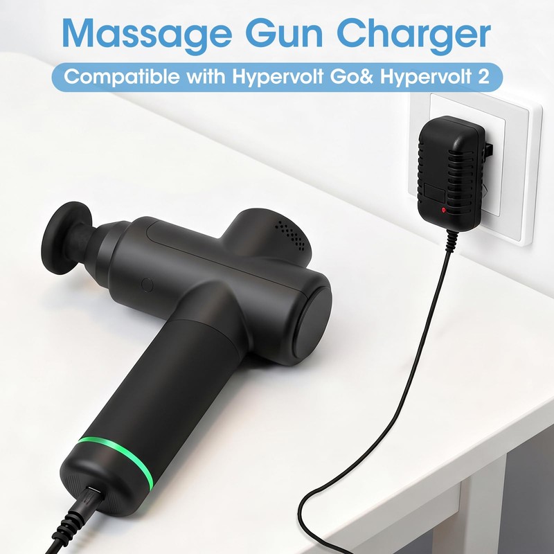 18V Massage Gun Charger Adapter Compatible with Hypervolt 2 Pro,
