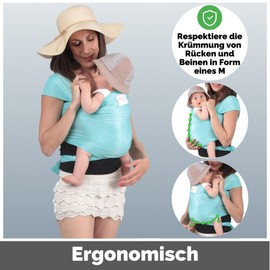 Amarsupiel Water Baby Carrier Quick-Drying Oekotex Waterproof Mint Colour