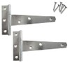 Keypak 2 Pack 150mm (6") T-Hinges Zinc Plated, Weather-Resistant Metal