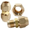 Opfiue 2PCS Copper Pipe Extension Joint Connectors, Air Conditioning Coupling