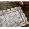 Lelefly Cotton Handmade Crochet lace Table Runners Rectangular Tablecloth Doilies