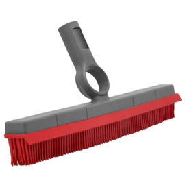 FAYINA Premium Rubber Floor Brush with Squeegee for Carpets & All Surfaces - Pet Hair Remover - 11.5 Inches (Attachment Only)