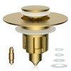 iFealClear Metal Universal Bathroom Sink Stopper, Upgraded Stainless Steel Sink