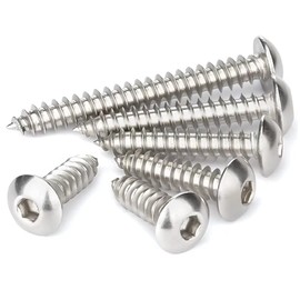 ANSIEDIO M3 Wood Screws Round Head Hexagon Socket Tapping Screws Stainless Steel Chipboard Screws M3 x 16 mm Pack of 50