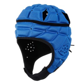 Surlim Rugby Helmet Headguard Headgear for Soccer Scrum Cap Soft Protective Helmet for Kids Youth (Blue, Large)