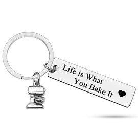 Heigebi Baker Gift Baking Keyring Gifts for Baker Bake Lover Keyring Gift Baking Gift Culinary Student Gifts Culinary School Graduation Gift Pastry Chef Gifts for Women Keyring