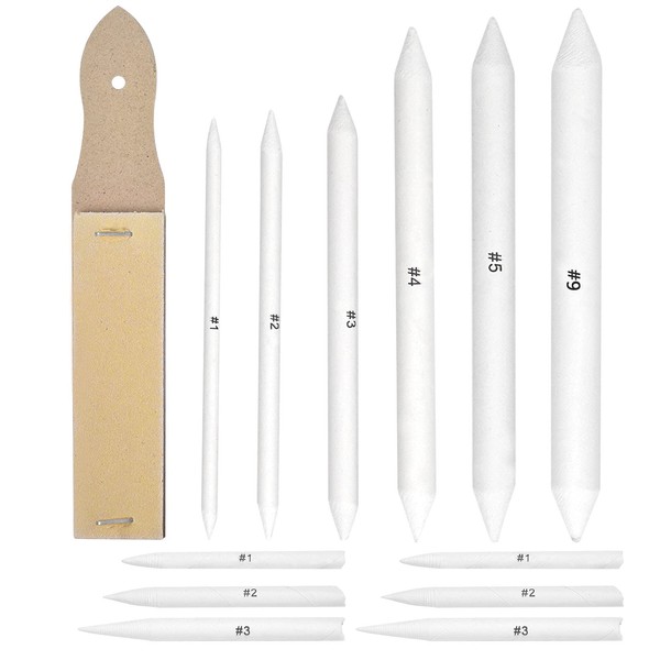 13 Piece Sandpaper Set Mixing Paper Wiper Set Blending Stumps