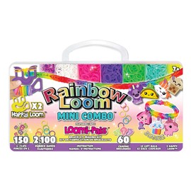 Rainbow Loom® Loomi-Pals™ Mini Combo Set, Features 60 Cute Assorted Loomi-Pals Charms, 1 Happy Loom, 2100 Colorful Bands All in a Carrying Case for Boys and Girls 7+
