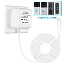 UPMMUD AC-AC 18V 800mA Output Power Adapter for Ring, Nest, Eufy, Arlo Doorbell, 32.8 FT, White –Pure Copper Enameled Wire Manufaturing800mA Power is Sufficient for More Stable Operation