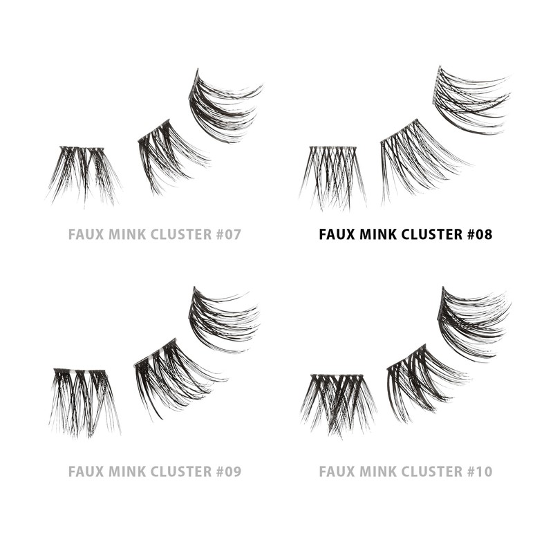 i•ENVY Extended Clear Band Faux Mink Cluster, Ultra Comfort False