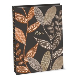 Punch Studio Molly & Rex Batik Botanicals Leaves, Fabric Covered Softcover Journal, Semi-consealed Spiral, 192 Pages (32587)