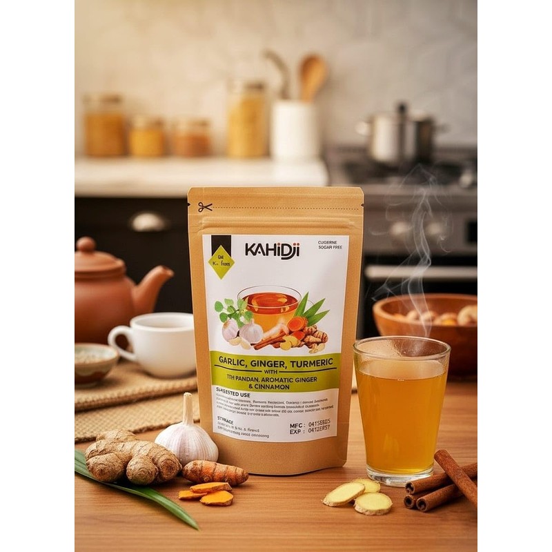 GARLIC, GINGER, TURMERIC with PANDAN, AROMATIC GINGER & CINNAMON -