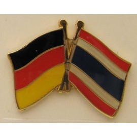 Thailand / Germany Friendship Pin Badge Flag National Flag Double Pin Flag Pin Badge Button Flags Clip Pin Badge