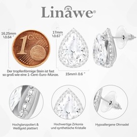 Linawe Earring Studs, Earrings Accessories, Women, Nickel-Free Diamonds, Fashion Jewellery, Earrings, Wedding Jewellery, Silver Copper Cubic Zirconia, Zircon
