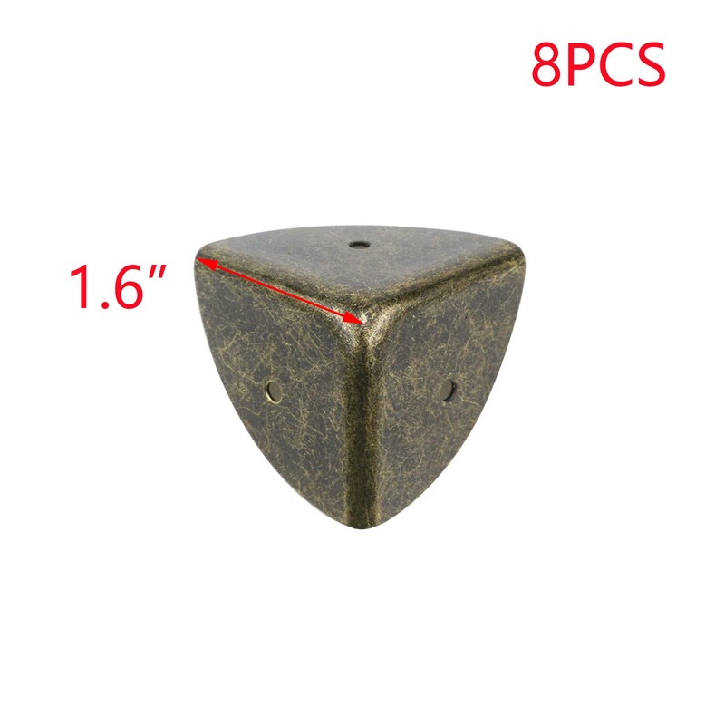 T Tulead 1.6"x1.6"x1.6" Angle Brackets Bronze Metal Corner Brackets Furniture
