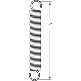 Prime-Line Products SP 9628 Spring, Extension, 1-1/16-Inch by 7-Inch - .105 Diameter