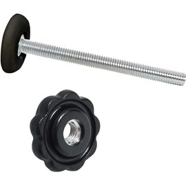 4 Pack Baby Gate Replacement Parts Threaded Spindle Rod 8MM(M8), Screw Bolts Hardware Kit for Pet & Dog Pressure Mounted Safety Door & Stair Gates (a Black)