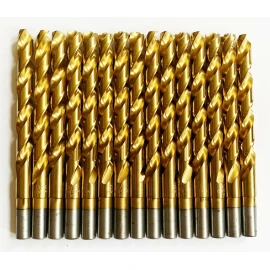 Craftsman 15 CRAFTSMAN TITANIUM 13/32" HIGH SPEED STEEL DRILL BITS SPLIT POINT METAL GOLD