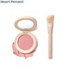 HEART PERCENT Dote On Mood Glow Blush & Angle Blush Brush Set 2items, Blush:01 ROSE PLUSH