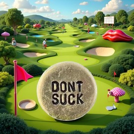 WLngtv Funny Golf Ball Marker, Dont Suck,Humor Novelty Golf Ball Markers with Funny Words,Hat Clip,Gag Gifts for Men or Women Golfers Golf Lovers,Golf Ball Markers,Novelty Humor Gifts for Golfers