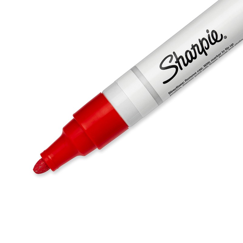 Sharpie Oil-Based Paint Marker, Medium Point, Single, Red (SAN35550)