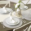 DII Woven Placemats Collection Metallic Round Placemat Set, 15", Silver,