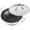Tanish Trading Triply Stainless Steel Honeycomb Pattern Stainless Steel Wok
