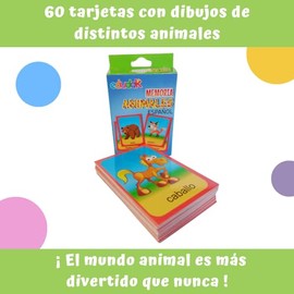 edudak Juego de Memoria para Niños con Tematica de Animales. 60 Tarjetas. Juego de Mesa Infantil                                                      