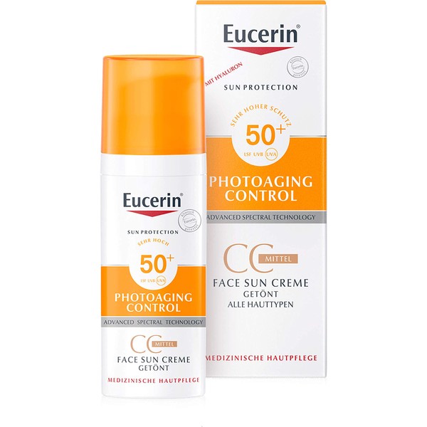 Eucerin Photoaging Control Face Sun CC Cream Tinted SPF 50+ Medium 50ml Cream