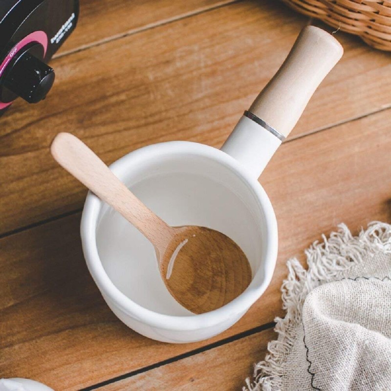 YumCute Home Enamel Milk Pan, Mini Butter Warmer 4 Inch