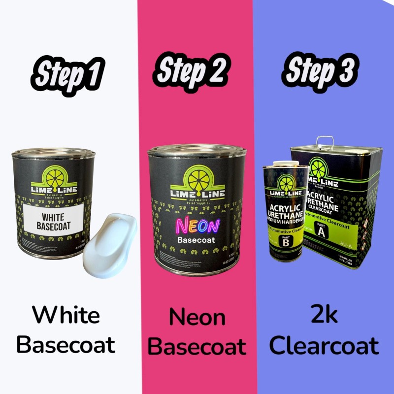 LiME LiNE Neon Green Automotive Basecoat Paint - 1 Quart