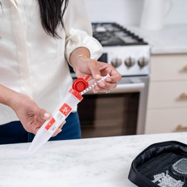 Single Use Travel Sharps Container for Needles, Syringes - Portable Small Sharps Container with New & Improved Locking Lid - Puncture Resistant Needle Disposal Containers (12-PACK, 12)